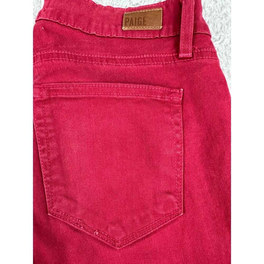 Paige Verdugo Ultra Skinny Womens 25 Red Jeans Comfort Office Cotton/Elastane - Picture 16 of 16